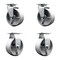 Service Caster 5'' Semi Steel Cast Iron Caster Set with Bronze Bearings 2 Swivel 2 Rigid, 4PK SCC-20S520-SSBZ-2-R-2 - alternate 1